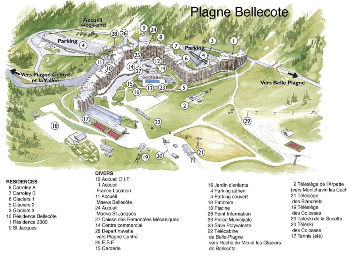 Appart 2 Pieces 5 Pers. Au Coeur De La Station Avec Balcon Et Piscine - Fr-1-181-1030 La Plagne Buitenkant foto